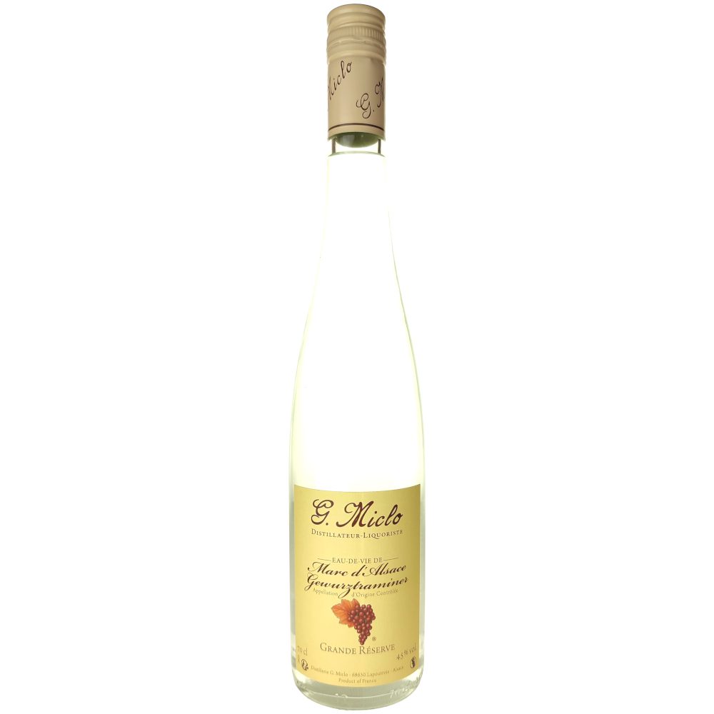 Eau-de-Vie de Marc d'Alsace Gewurztraminer Grande Réserve, Distillerie Miclo 2 Eau de Vie de Marc d'Alsace Gewurztraminer Grande Réserve Distillerie Miclo